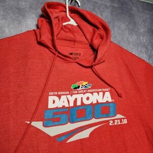Nascar Daytona 500 Hoodie Red Lightweight XXL Men's 58th Annual Race 2016